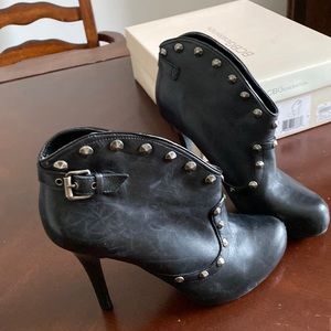 BCBG Eneration Black calf booties